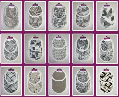 Bath And Wc Mats Emboss Set
